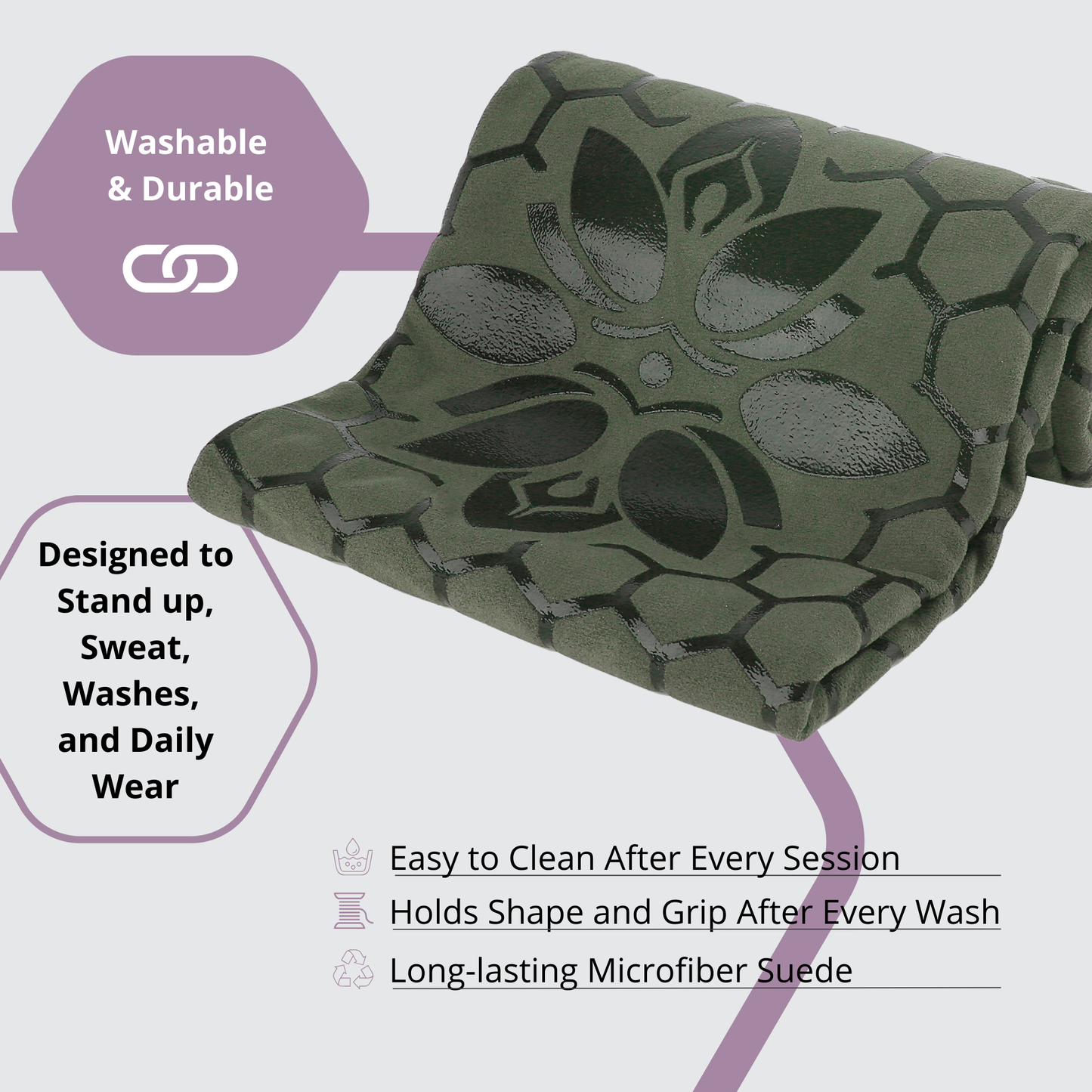 Clever Hot Yoga towel Anti-Slip with Unique Silicon web bottom l Increases traction l Extreme slipping reduction l Ultra absorbent l Quick Drying