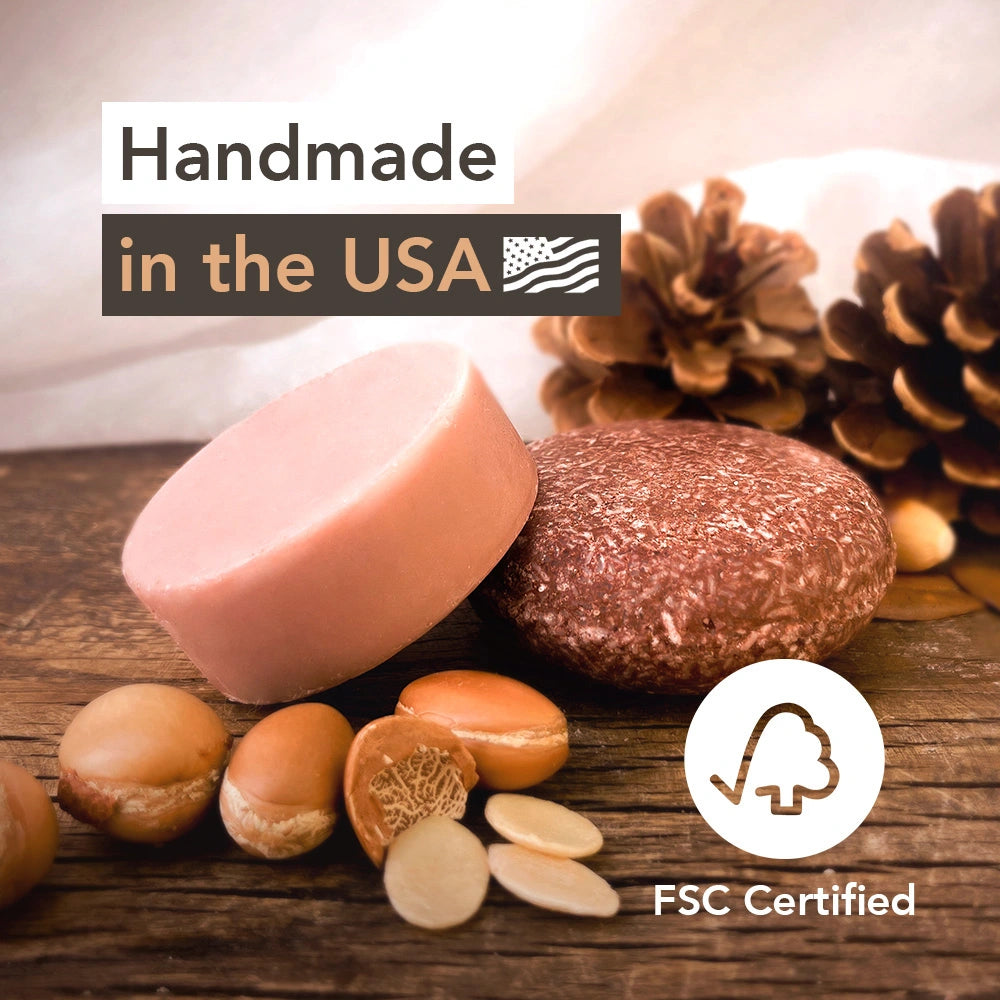 Wave Shampoo & Conditioner Bar Set – Handmade, Vegan, Non-GMO, Organic & Natural | Long-Lasting (80–120 Uses) | Travel-Ready, Zero Waste