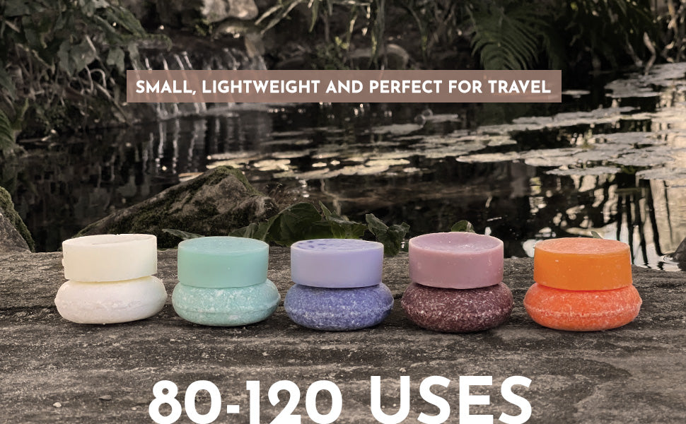 Wave Shampoo & Conditioner Bar Set – Handmade, Vegan, Non-GMO, Organic & Natural | Long-Lasting (80–120 Uses) | Travel-Ready, Zero Waste