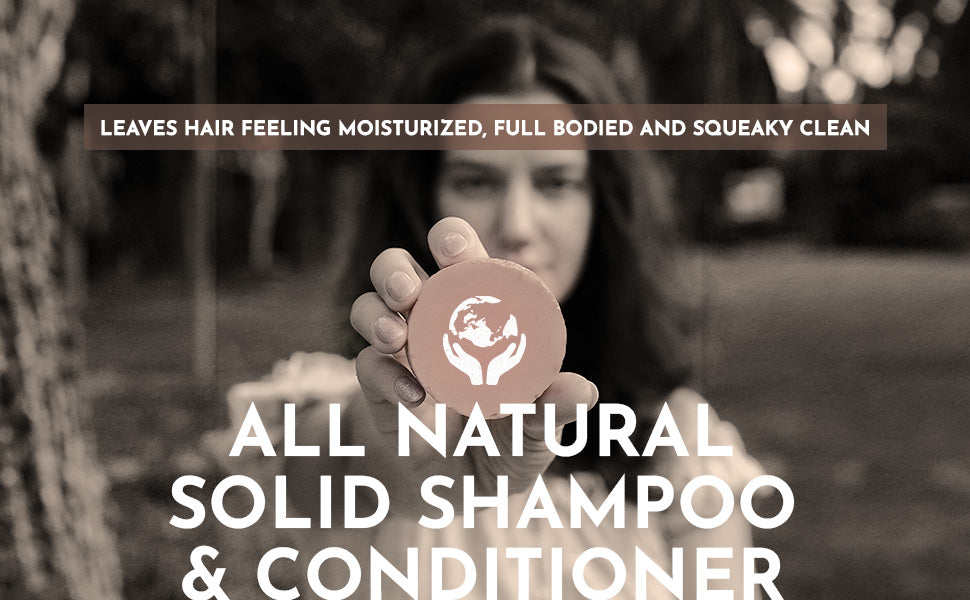 Wave Shampoo & Conditioner Bar Set – Handmade, Vegan, Non-GMO, Organic & Natural | Long-Lasting (80–120 Uses) | Travel-Ready, Zero Waste