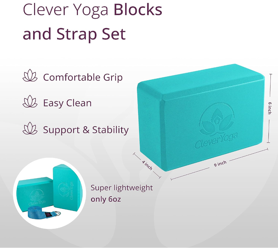 Clever Yoga Block & Strap Power Duo