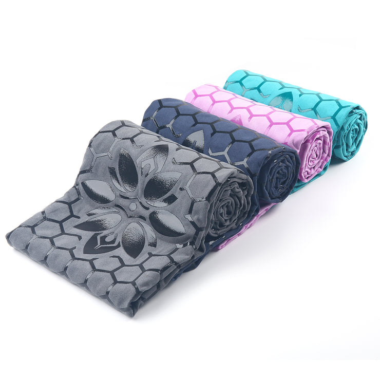 Clever Yoga Non Slip Yoga Mat Towel with Unique Silicone Design