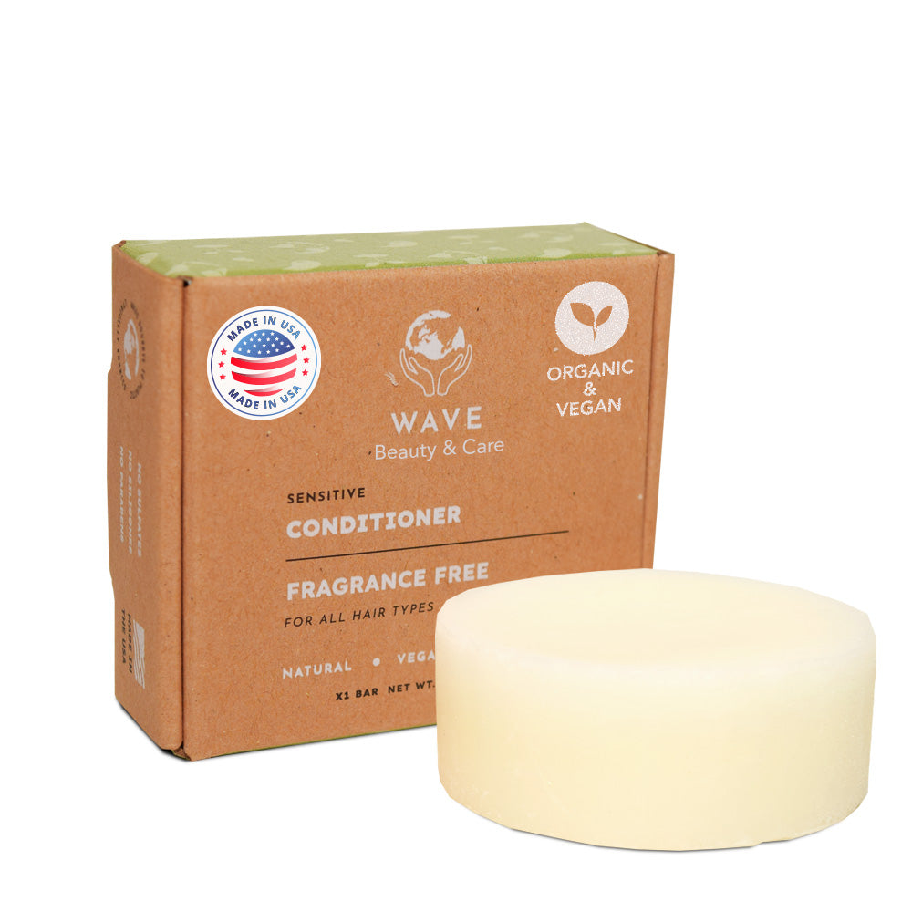 Wave Moisturizing Conditioner Bar – Handmade | Vegan, Non-GMO, Organic & Natural | For Shiny, Smooth Hair | 1.2 oz – Lasts 80 Uses