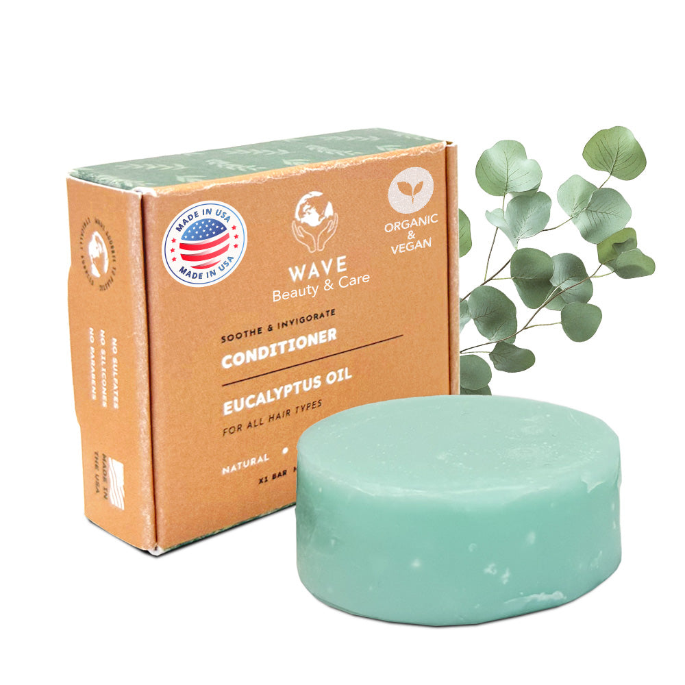 Wave Moisturizing Conditioner Bar – Handmade | Vegan, Non-GMO, Organic & Natural | For Shiny, Smooth Hair | 1.2 oz – Lasts 80 Uses