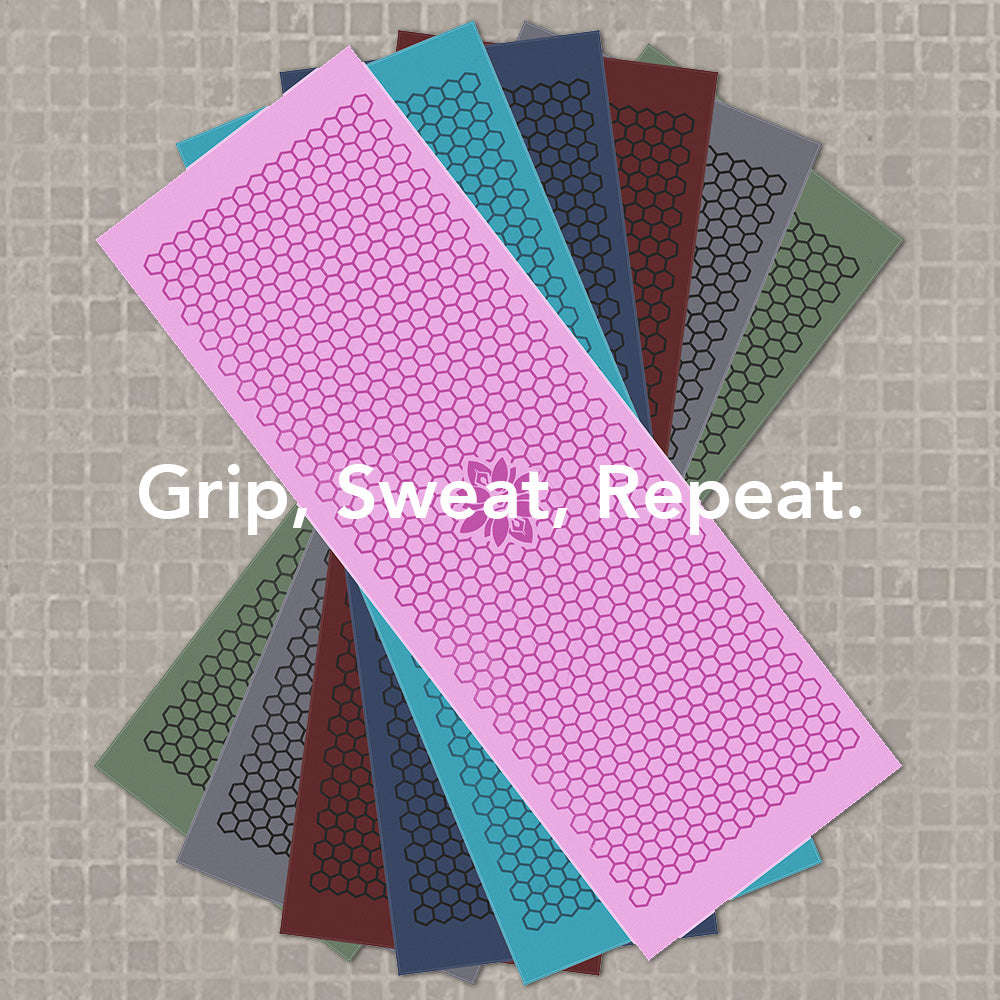 Clever Hot Yoga towel Anti-Slip with Unique Silicon web bottom l Increases traction l Extreme slipping reduction l Ultra absorbent l Quick Drying
