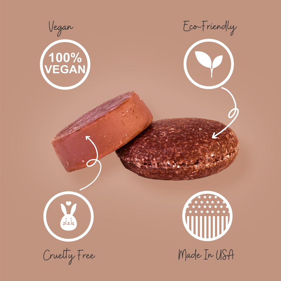 100% Vegan Eco-Friendly Solid COMBO Shampoo & Conditioner Bars | Travel-Ready, Zero Waste, Handmade in USA