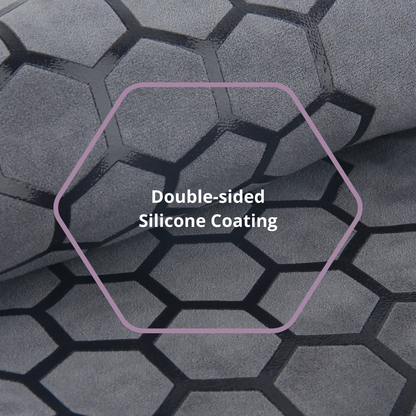 Clever Hot Yoga towel Anti-Slip with Unique Silicon web bottom l Increases traction l Extreme slipping reduction l Ultra absorbent l Quick Drying