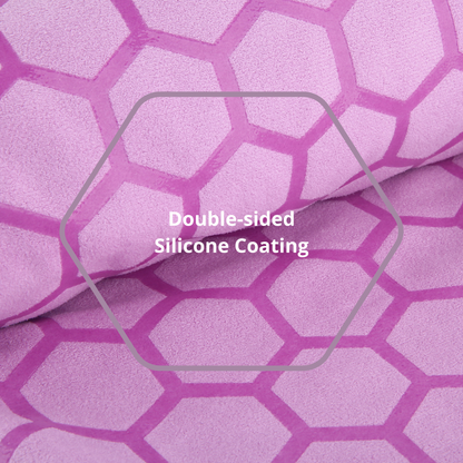 Clever Hot Yoga towel Anti-Slip with Unique Silicon web bottom l Increases traction l Extreme slipping reduction l Ultra absorbent l Quick Drying