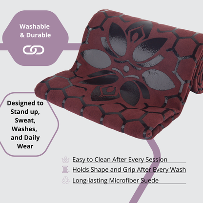 Clever Hot Yoga towel Anti-Slip with Unique Silicon web bottom l Increases traction l Extreme slipping reduction l Ultra absorbent l Quick Drying