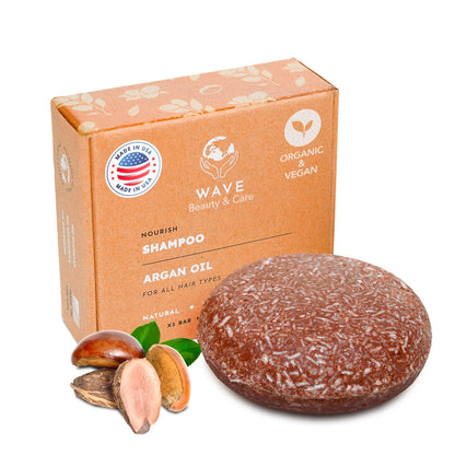 Wave Moisturizing Shampoo Bar – Handmade, Vegan, Non-GMO, Organic & Natural | For Shiny Hair | Long-Lasting (80–120 Uses) | 2.3 oz