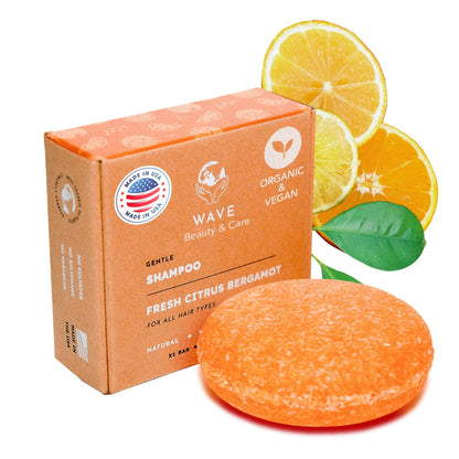 Wave Moisturizing Shampoo Bar – Handmade, Vegan, Non-GMO, Organic & Natural | For Shiny Hair | Long-Lasting (80–120 Uses) | 2.3 oz
