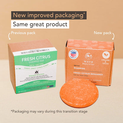 Wave Moisturizing Shampoo Bar – Handmade, Vegan, Non-GMO, Organic & Natural | For Shiny Hair | Long-Lasting (80–120 Uses) | 2.3 oz