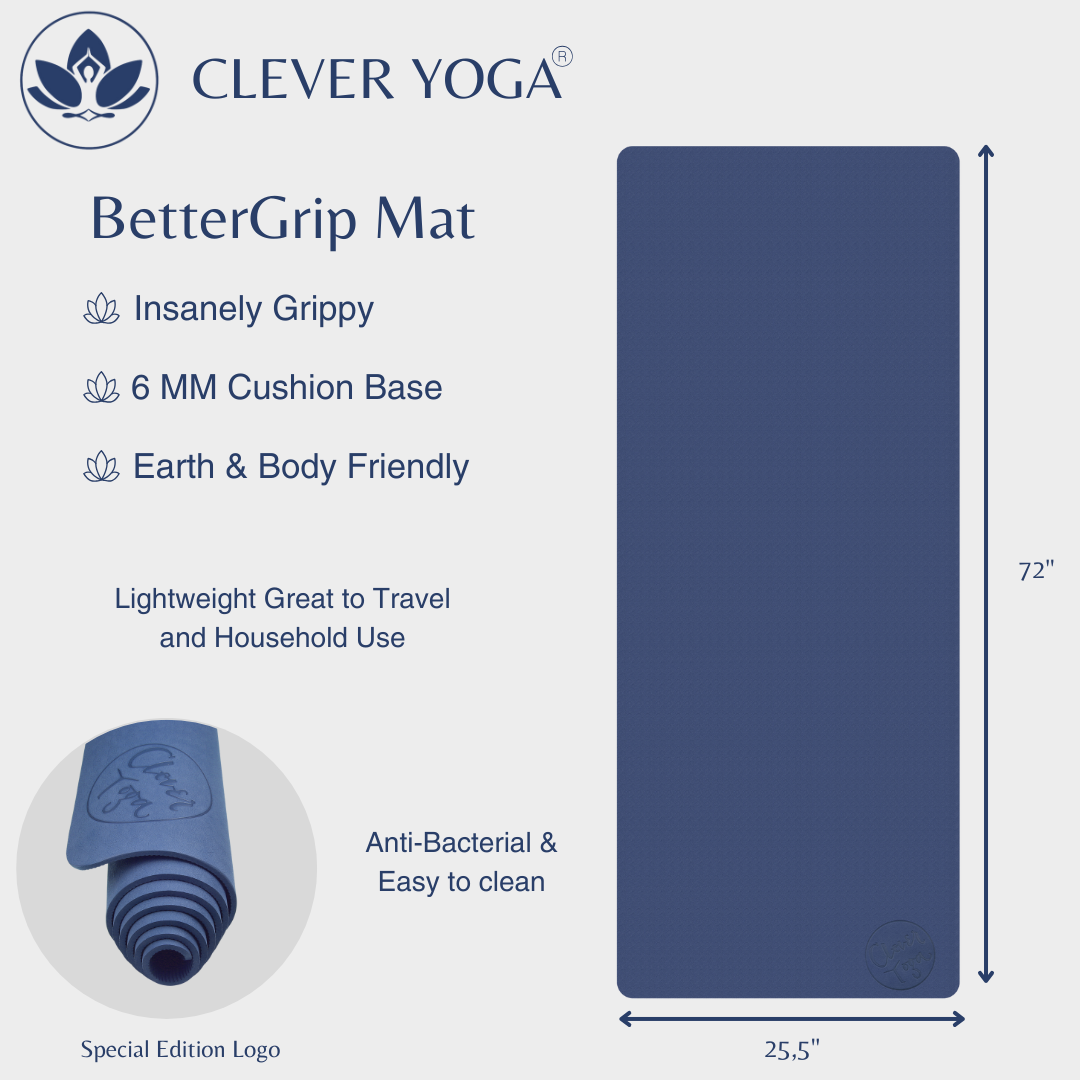 Clever Yoga High Density Starter Yoga Mat 6mm Thickness