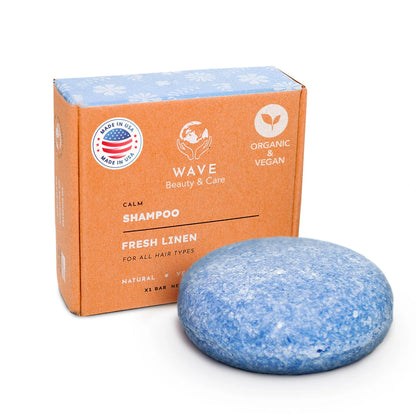 Wave Moisturizing Shampoo Bar – Handmade, Vegan, Non-GMO, Organic & Natural | For Shiny Hair | Long-Lasting (80–120 Uses) | 2.3 oz