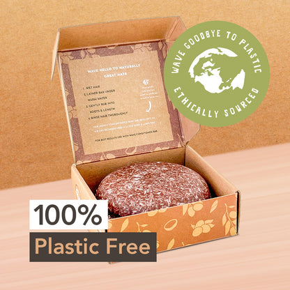 Wave Moisturizing Shampoo Bar – Handmade, Vegan, Non-GMO, Organic & Natural | For Shiny Hair | Long-Lasting (80–120 Uses) | 2.3 oz