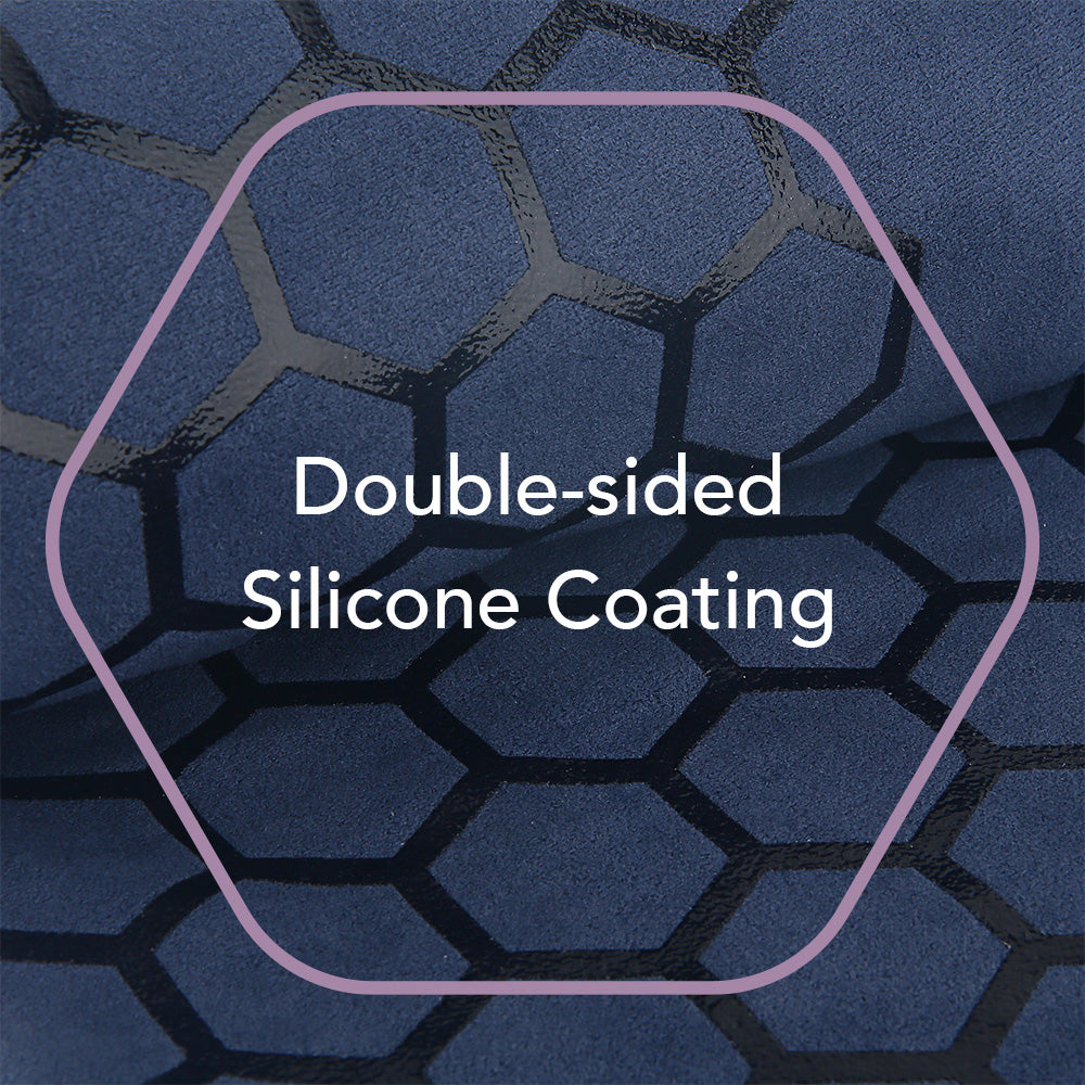 Clever Hot Yoga towel Anti-Slip with Unique Silicon web bottom l Increases traction l Extreme slipping reduction l Ultra absorbent l Quick Drying
