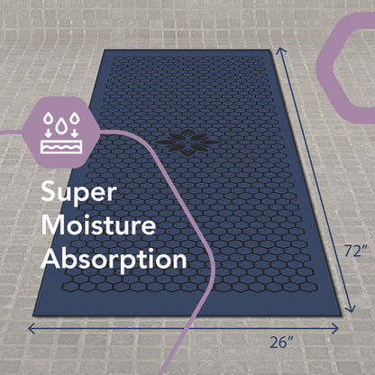 Clever Hot Yoga towel Anti-Slip with Unique Silicon web bottom l Increases traction l Extreme slipping reduction l Ultra absorbent l Quick Drying